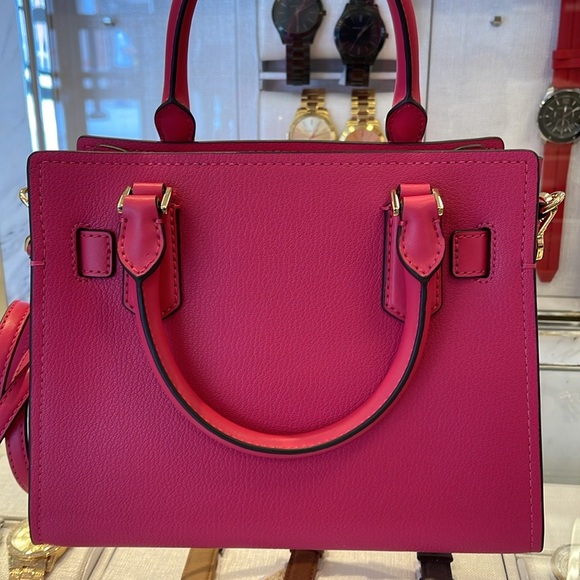 Michael Kors Hamilton Small Satchel Shoulder Crossbody Bag 
Electric Pink 
NWT - Picture 16 of 16